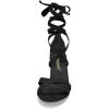 imageAllegra K Womens Lace Up High Block Heeled SandalsBlack