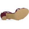 imageAllegra K Womens Lace Up High Block Heeled SandalsBurgundy