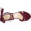 imageAllegra K Womens Lace Up High Block Heeled SandalsBurgundy