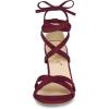 imageAllegra K Womens Lace Up High Block Heeled SandalsBurgundy