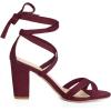 imageAllegra K Womens Lace Up High Block Heeled SandalsBurgundy