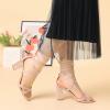 imageAllegra K Womens Lace Up High Block Heeled SandalsDust Pink
