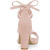 imageAllegra K Womens Lace Up High Block Heeled SandalsDust Pink