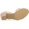 imageAllegra K Womens Lace Up High Block Heeled SandalsDust Pink
