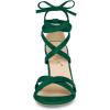 imageAllegra K Womens Lace Up High Block Heeled SandalsGreen