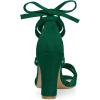 imageAllegra K Womens Lace Up High Block Heeled SandalsGreen