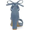 imageAllegra K Womens Lace Up High Block Heeled SandalsHaze Blue