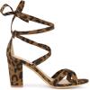 imageAllegra K Womens Lace Up High Block Heeled SandalsLeopard