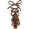 imageAllegra K Womens Lace Up High Block Heeled SandalsLeopard