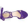 imageAllegra K Womens Lace Up High Block Heeled SandalsPurple