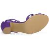 imageAllegra K Womens Lace Up High Block Heeled SandalsPurple
