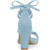 imageAllegra K Womens Lace Up High Block Heeled SandalsSky Blue