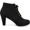 imageAllegra K Womens Lace Up Platform Block Heels Ankle BootsBlack