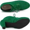 imageAllegra K Womens Lace Up Platform Block Heels Ankle BootsEmerald Green
