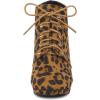 imageAllegra K Womens Lace Up Platform Block Heels Ankle BootsLeopard