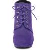 imageAllegra K Womens Lace Up Platform Block Heels Ankle BootsPurple