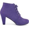 imageAllegra K Womens Lace Up Platform Block Heels Ankle BootsPurple