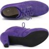 imageAllegra K Womens Lace Up Platform Block Heels Ankle BootsPurple