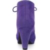 imageAllegra K Womens Lace Up Platform Block Heels Ankle BootsPurple