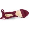 imageAllegra K Womens Lace Up Platform Burgundy Block Heels Sandals  8 M US