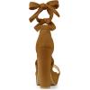 imageAllegra K Womens Lace Up Platform Heels Sandals Brown Heels Sandals 6 M US