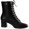imageAllegra K Womens Lace Up Square Toe Chunky Heels Ankle Combat BootsBlack