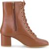 imageAllegra K Womens Lace Up Square Toe Chunky Heels Ankle Combat BootsBrown