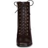 imageAllegra K Womens Lace Up Square Toe Chunky Heels Ankle Combat BootsCoffee