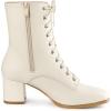 imageAllegra K Womens Lace Up Square Toe Chunky Heels Ankle Combat BootsCream