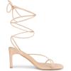 imageAllegra K Womens Lace Up Strappy Block High Heel SandalsBeige