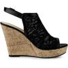 imageAllegra K Womens Open Toe Platform Heel Lace Wedges SandalsBlack