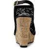 imageAllegra K Womens Open Toe Platform Heel Lace Wedges SandalsBlack