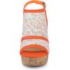 imageAllegra K Womens Open Toe Platform Heel Lace Wedges SandalsOrange Flower