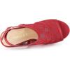 imageAllegra K Womens Open Toe Platform Heel Lace Wedges SandalsRed