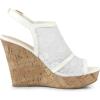 imageAllegra K Womens Open Toe Platform Heel Lace Wedges SandalsWhite