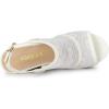 imageAllegra K Womens Open Toe Platform Heel Lace Wedges SandalsWhite