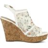 imageAllegra K Womens Open Toe Platform Heel Lace Wedges SandalsWhite Green