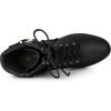imageAllegra K Womens Platform Ankle Boots Lace Up Block Heels Combat BootsBlack