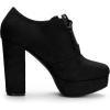 imageAllegra K Womens Platform Chunky Heel Lace Up BootiesBlack