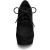 imageAllegra K Womens Platform Chunky Heel Lace Up BootiesBlack