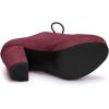 imageAllegra K Womens Platform Chunky Heel Lace Up BootiesBurgundy
