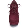 imageAllegra K Womens Platform Chunky Heel Lace Up BootiesBurgundy