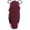 imageAllegra K Womens Platform Chunky Heel Lace Up BootiesBurgundy