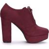 imageAllegra K Womens Platform Chunky Heel Lace Up BootiesBurgundy