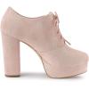 imageAllegra K Womens Platform Chunky Heel Lace Up BootiesDusty Pink
