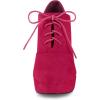 imageAllegra K Womens Platform Chunky Heel Lace Up BootiesHot Pink