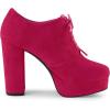 imageAllegra K Womens Platform Chunky Heel Lace Up BootiesHot Pink