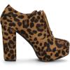 imageAllegra K Womens Platform Chunky Heel Lace Up BootiesLeopard