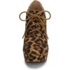 imageAllegra K Womens Platform Chunky Heel Lace Up BootiesLeopard