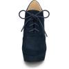 imageAllegra K Womens Platform Chunky Heel Lace Up BootiesNavy Blue